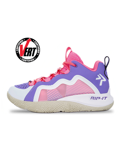 Women's SwiftStep FUTURE Volleyball Court Shoe. - White/Purple/Pink