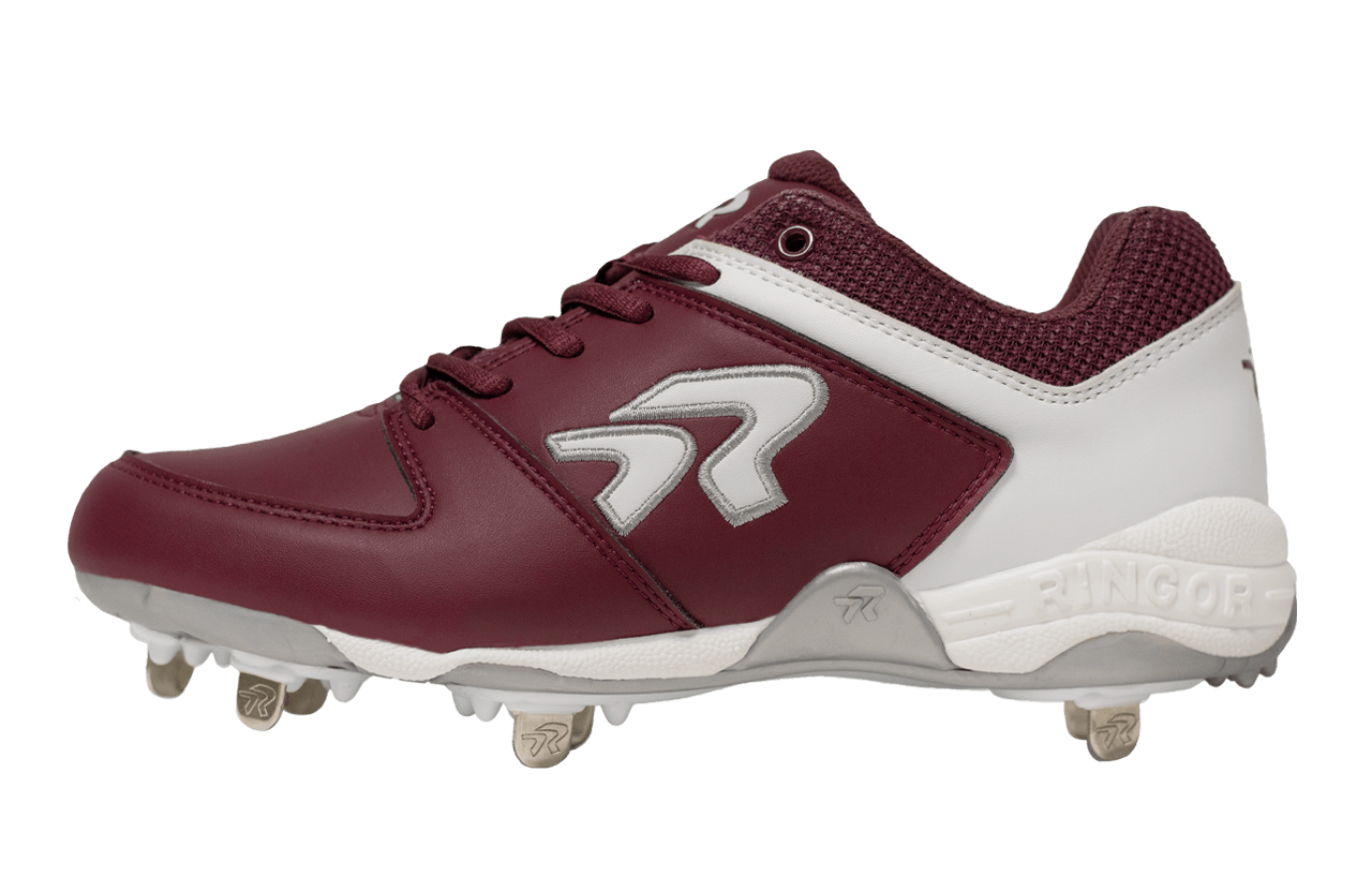 Women's Flite Metal Softball Cleats - Maroon
