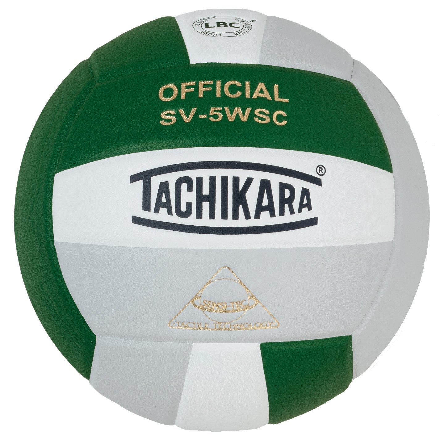 Tachikara® SV5WS/C Official Volleyball - Dark Green/White/Silver Gray