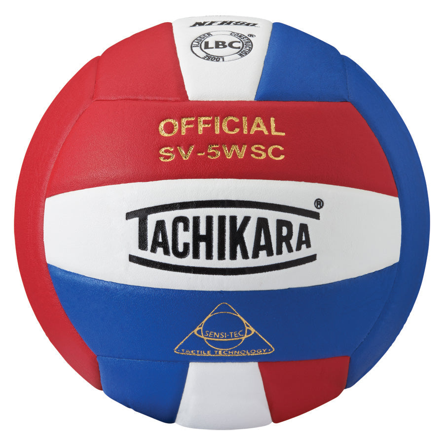Tachikara® SV5WS/C Official Volleyball - Scarlet/White/Royal