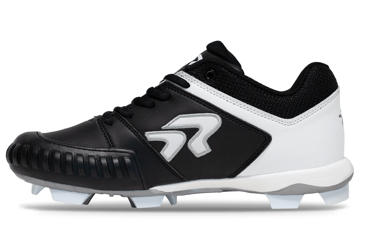 Women's Flite Softball Cleats with Pitching Toe - Black